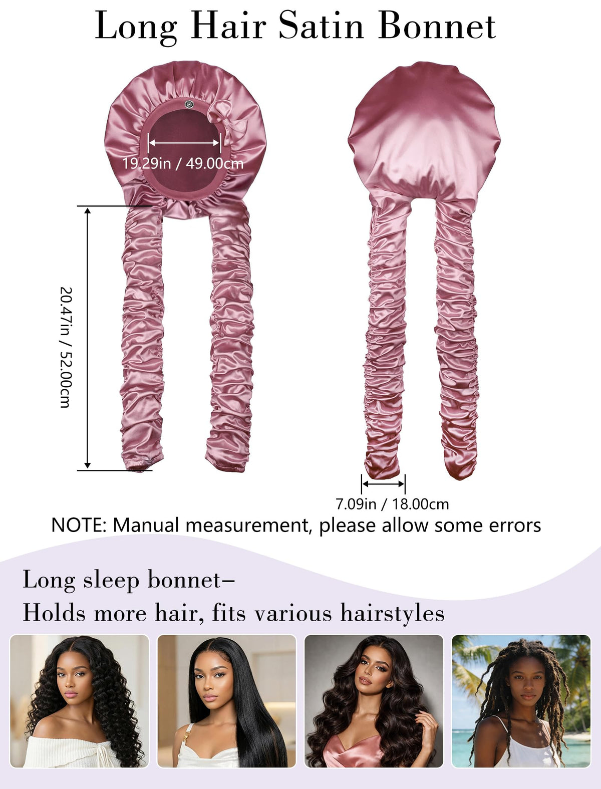 Vettres bonnet held in hand to show generous size and capacity benefit