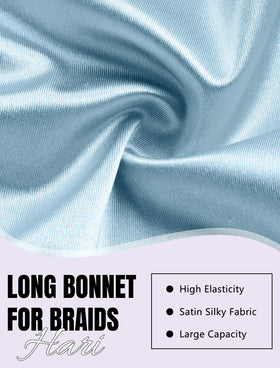vettres bonnet beside hand showing length and capacity for thick hair