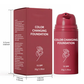 Veuvul lifestyle mature woman applying foundation for radiant, softer-looking complexion
