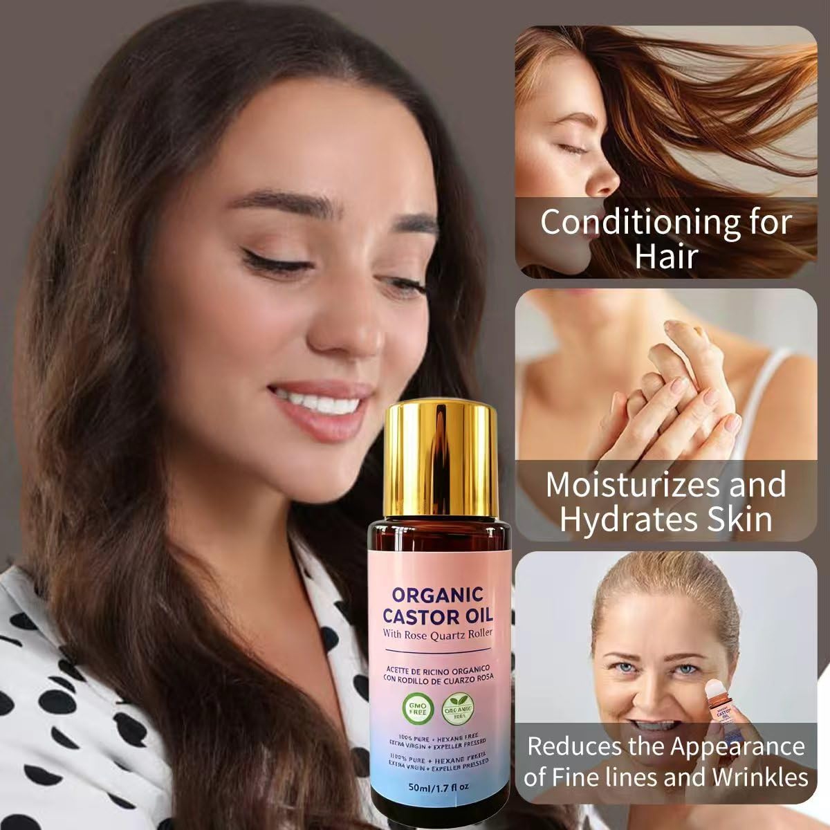 Veuvul rose quartz roller close-up highlighting smooth massage
