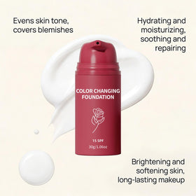 Veuvul texture close-up on fingertip showing smooth blendable cream for natural coverage