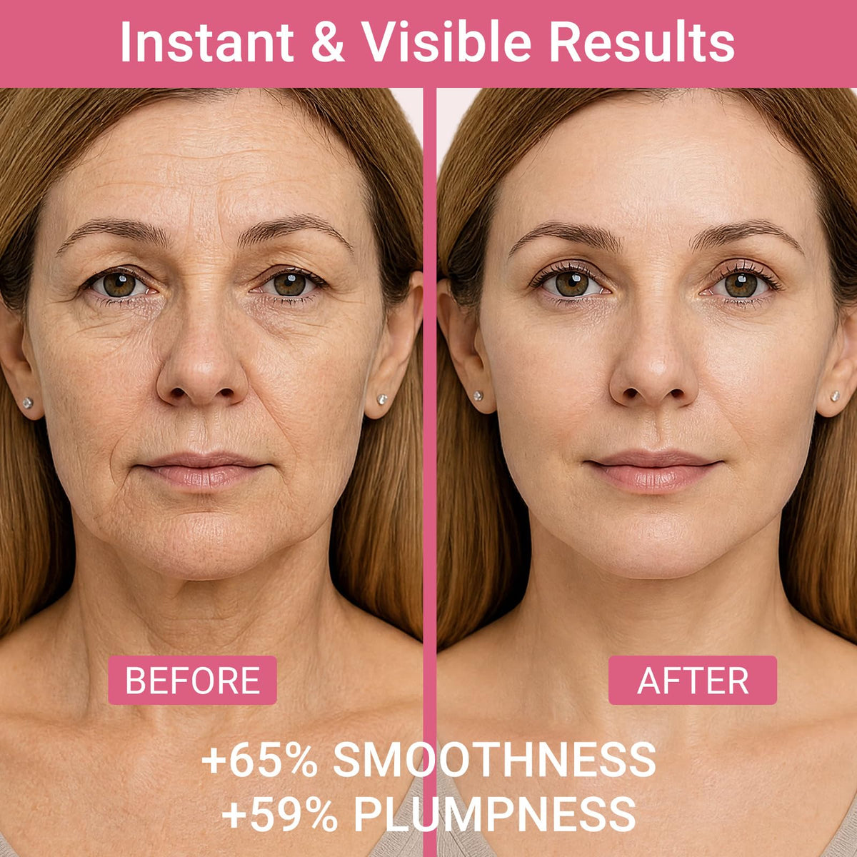 Vevivia lip application showing plumping effect and hydrated finish