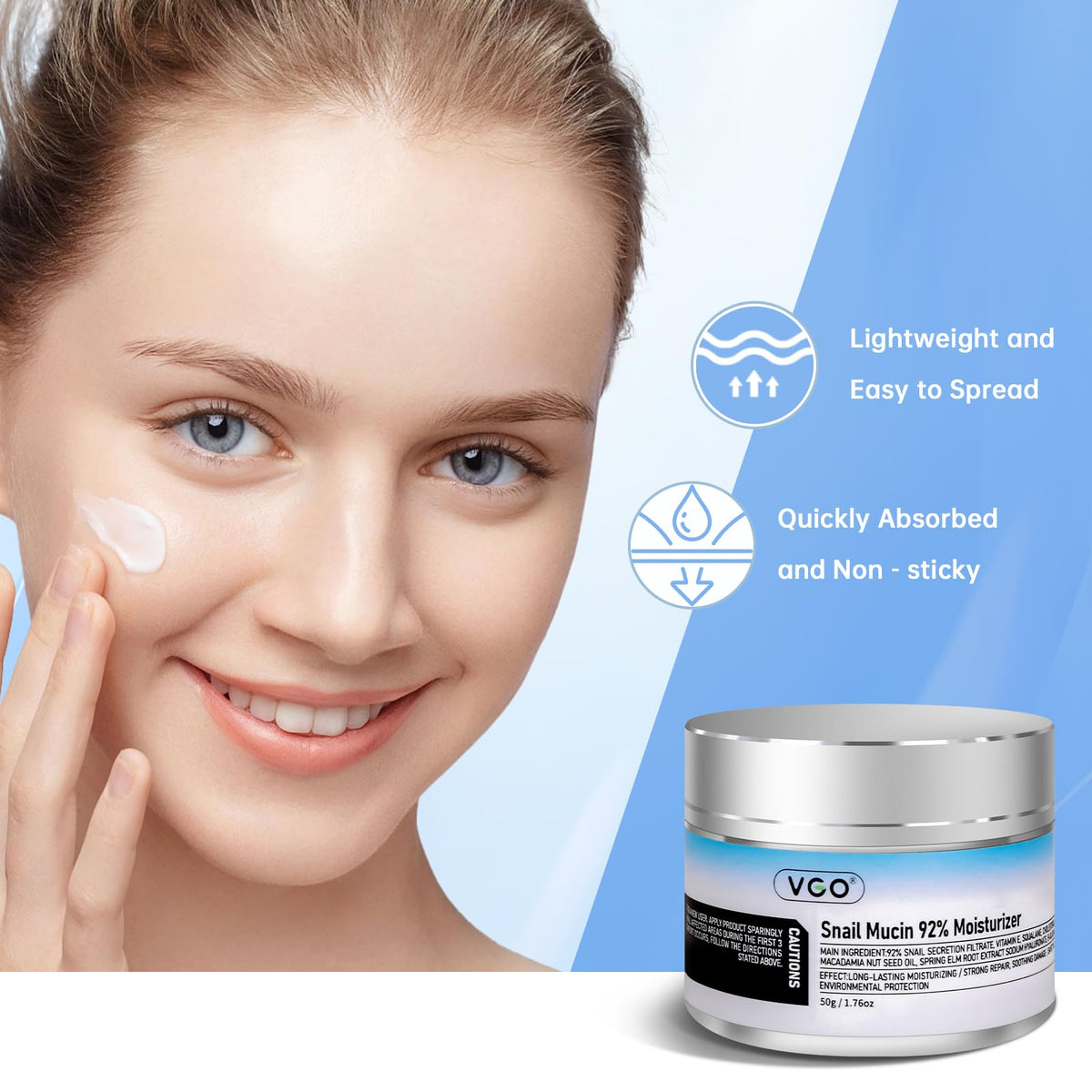 VGO bearded man applying cream illustrating suitability for facial hair and hydration