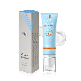 VGO front packaging showing SPF 50 protection and travel-friendly bottle