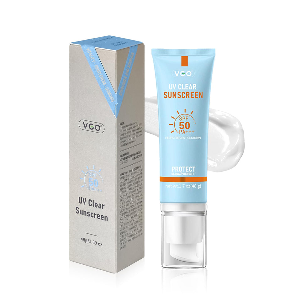 VGO front packaging showing SPF 50 protection and travel-friendly bottle