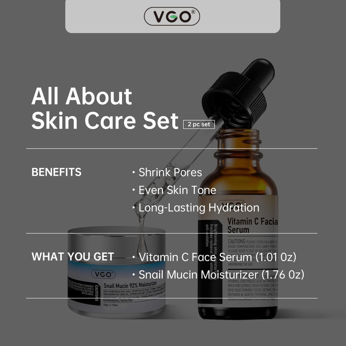 VGO product label close-up highlighting ingredients and safety