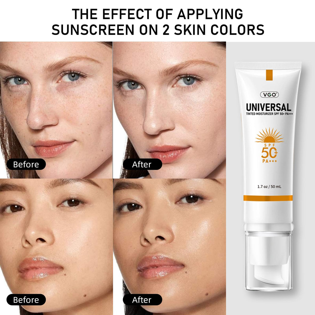 VGO swatch on skin demonstrating subtle tint and natural evening of tone