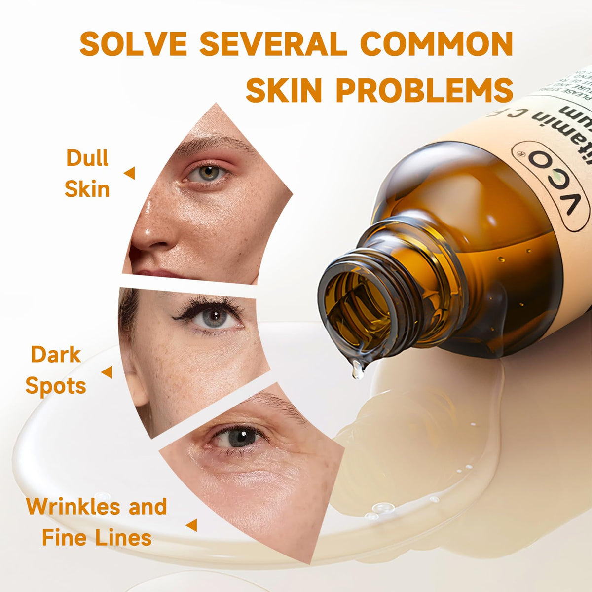 VGO close-up of serum texture on skin showing fast absorption and hydration