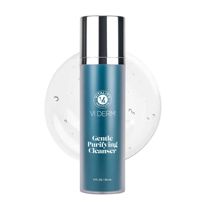 VI DERM front packaging showing cleanser label and benefit