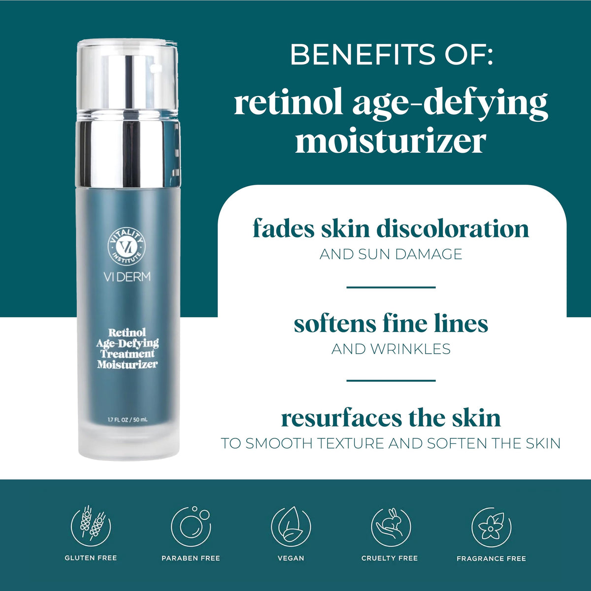VI DERM pump dispensing moisturizer for precise, mess-free application