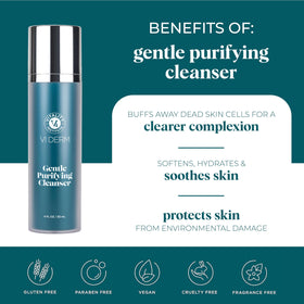 VI DERM close-up texture on skin highlighting hydrating gel