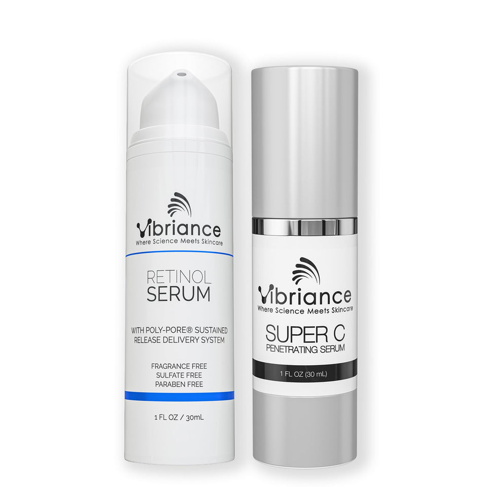 Vibriance bundle front packaging showing both serums and brand clarity for quick routine setup