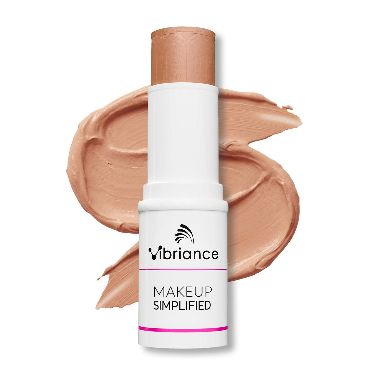Vibriance stick front packaging showing warm medium shade and portability benefit