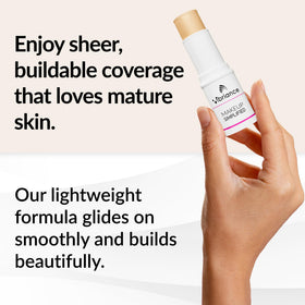 Vibriance open twist application tip displaying creamy stick for easy blending