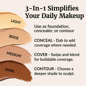 Vibriance creamy texture swatched on skin illustrating smooth blendability