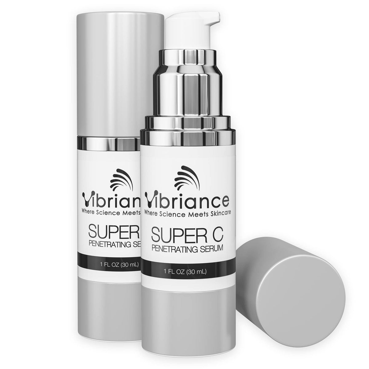 Vibriance front bottle showing product and packaging benefit of visible radiance