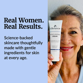 Vibriance ingredient display with red algae and squalane showing nourishing benefit