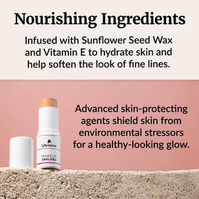 Vibriance label close-up listing Vitamin E and waxes for conditioning benefit