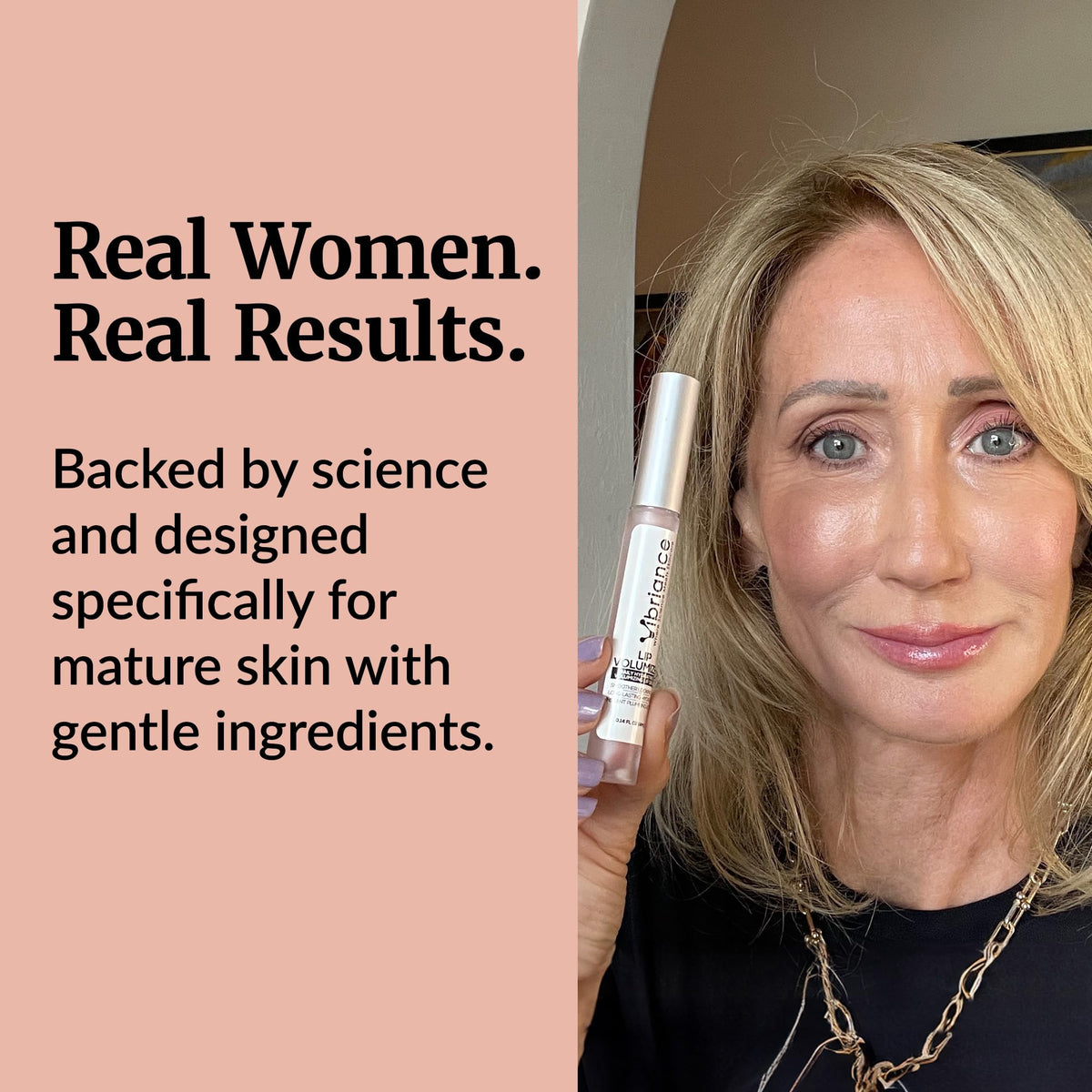 Vibriance on vanity with botanicals, promotes daily skincare ritual benefit