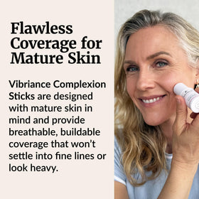 Vibriance on mature woman in lifestyle setting showing natural, radiant coverage