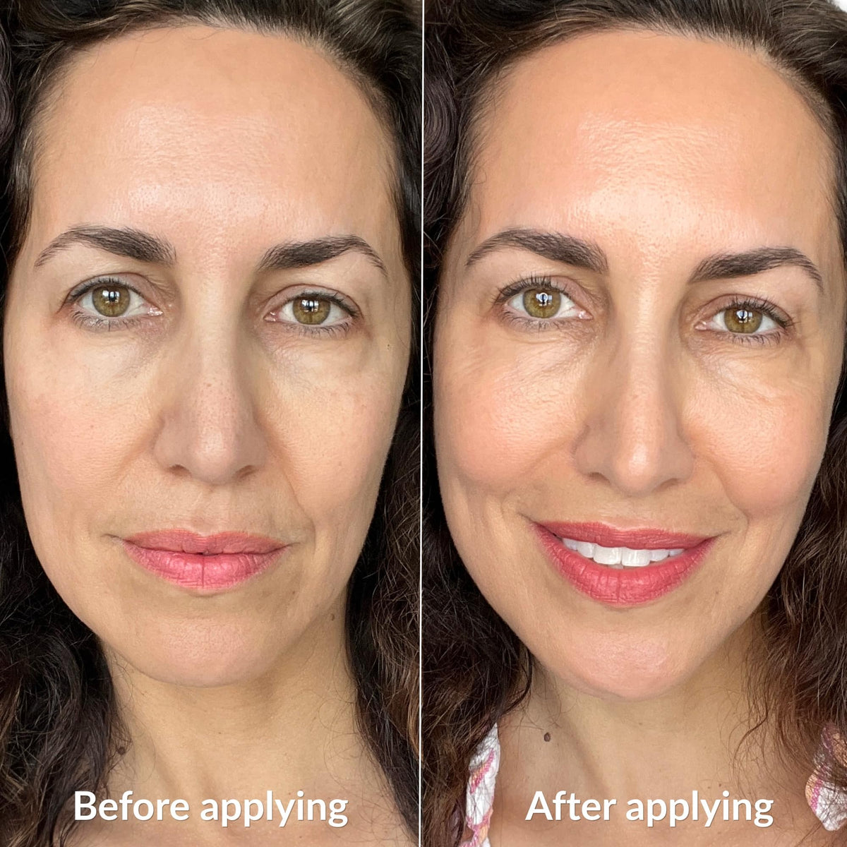 Vibriance used as primer on face delivering smooth base for makeup