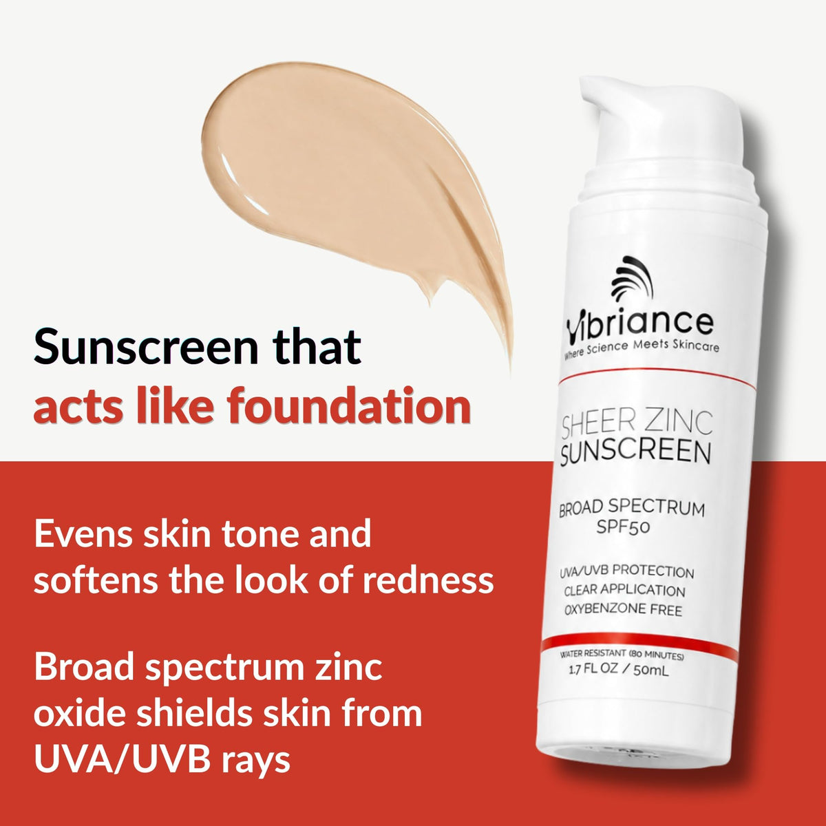 Vibriance texture close-up demonstrating lightweight, hydrating blend