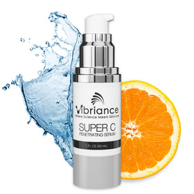 Vibriance Super C Serum front packaging shows clean label and benefits