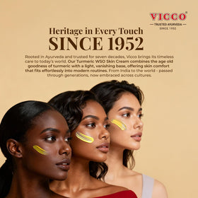 Vicco tubes on bathroom counter suggesting daily routine ease benefit