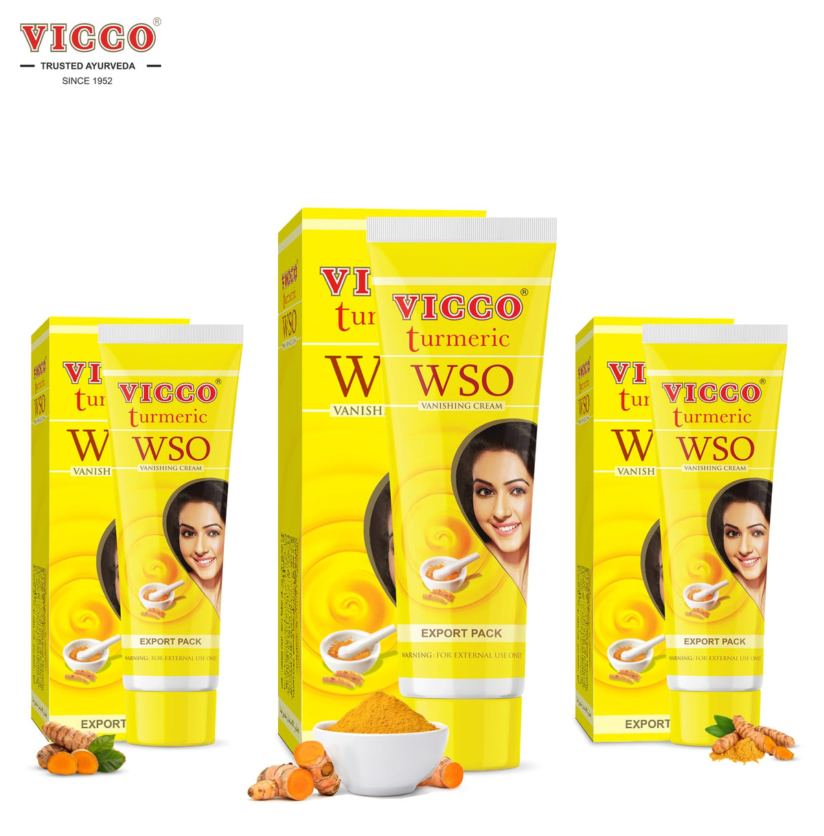 Vicco tube cap and nozzle close-up highlighting hygienic dispensing benefit
