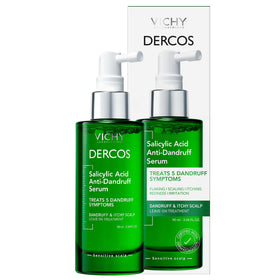 Vichy Dercos front bottle showing branding and 3 fl oz size for quick identification and trust