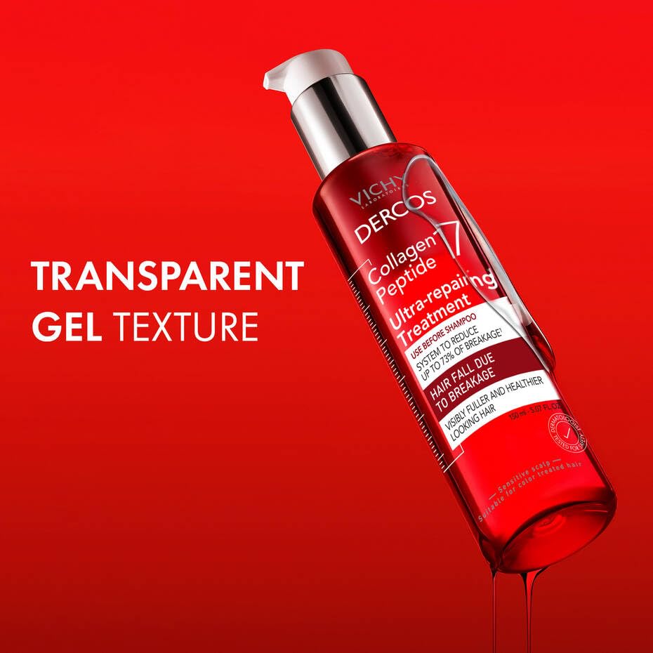 VICHY Dercos formula texture close-up showing rich consistency for bonding