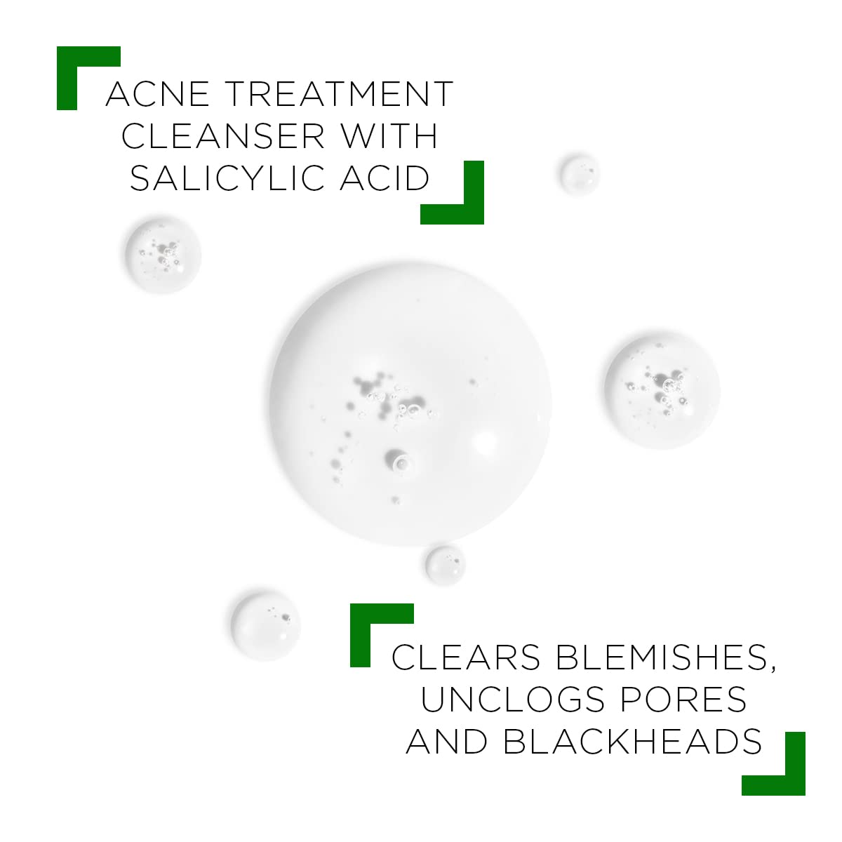 VICHY gel texture close-up illustrating gentle foam and exfoliating action