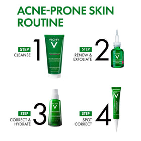 Vichy in bathroom mirror lifestyle scene, conveys daily routine convenience