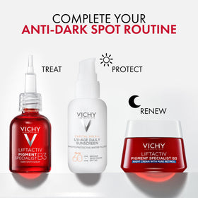 Vichy label close-up showing active list and safety testing benefit