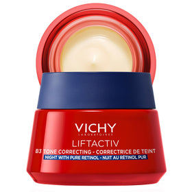 VICHY jar front view showing product branding and premium finish