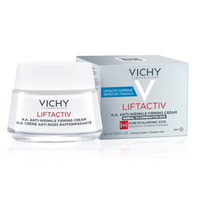 VICHY on bathroom vanity in lifestyle setting for daily routine benefit