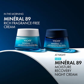 VICHY before and after skin photo illustrating improved hydration and plumpness
