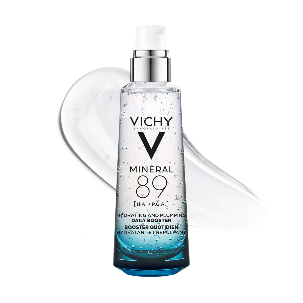VICHY bottle front view showing clean packaging and hydrating benefits
