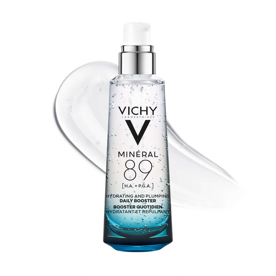 VICHY bottle front view showing clean packaging and hydrating benefits