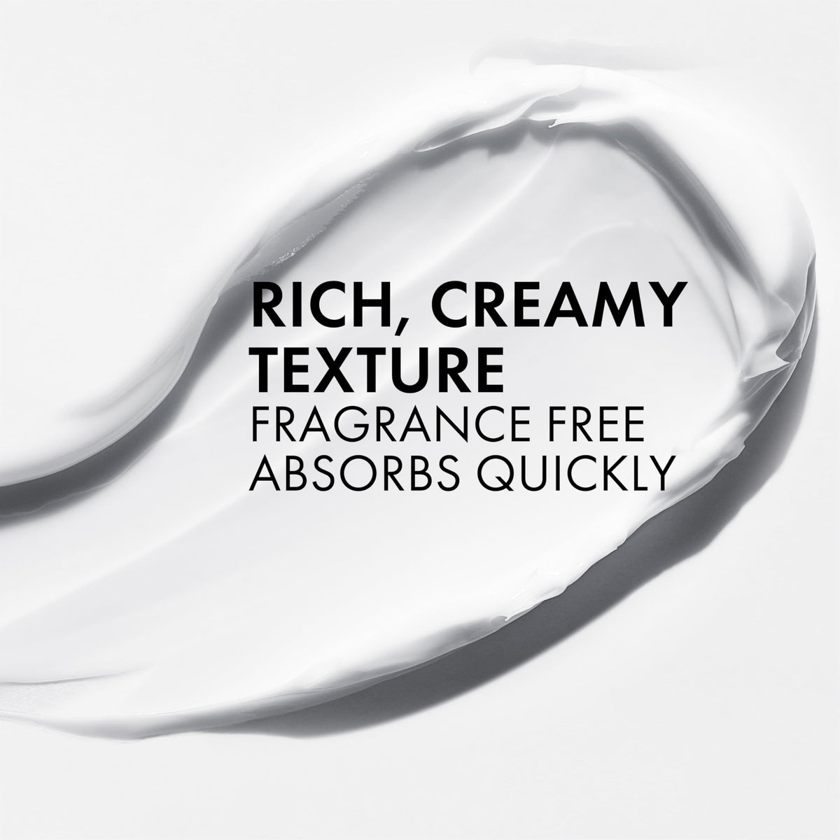 VICHY cream on hand illustrating nourishing spreadability and quick comfort