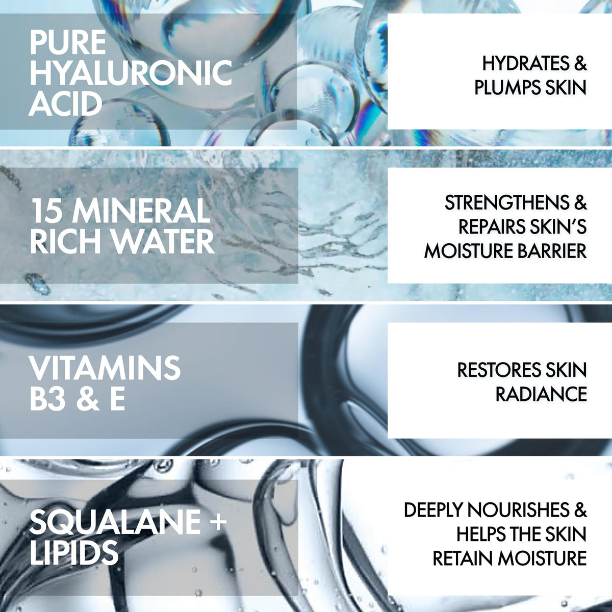 VICHY Vichy Volcanic Water bottle highlighting minerals for barrier support