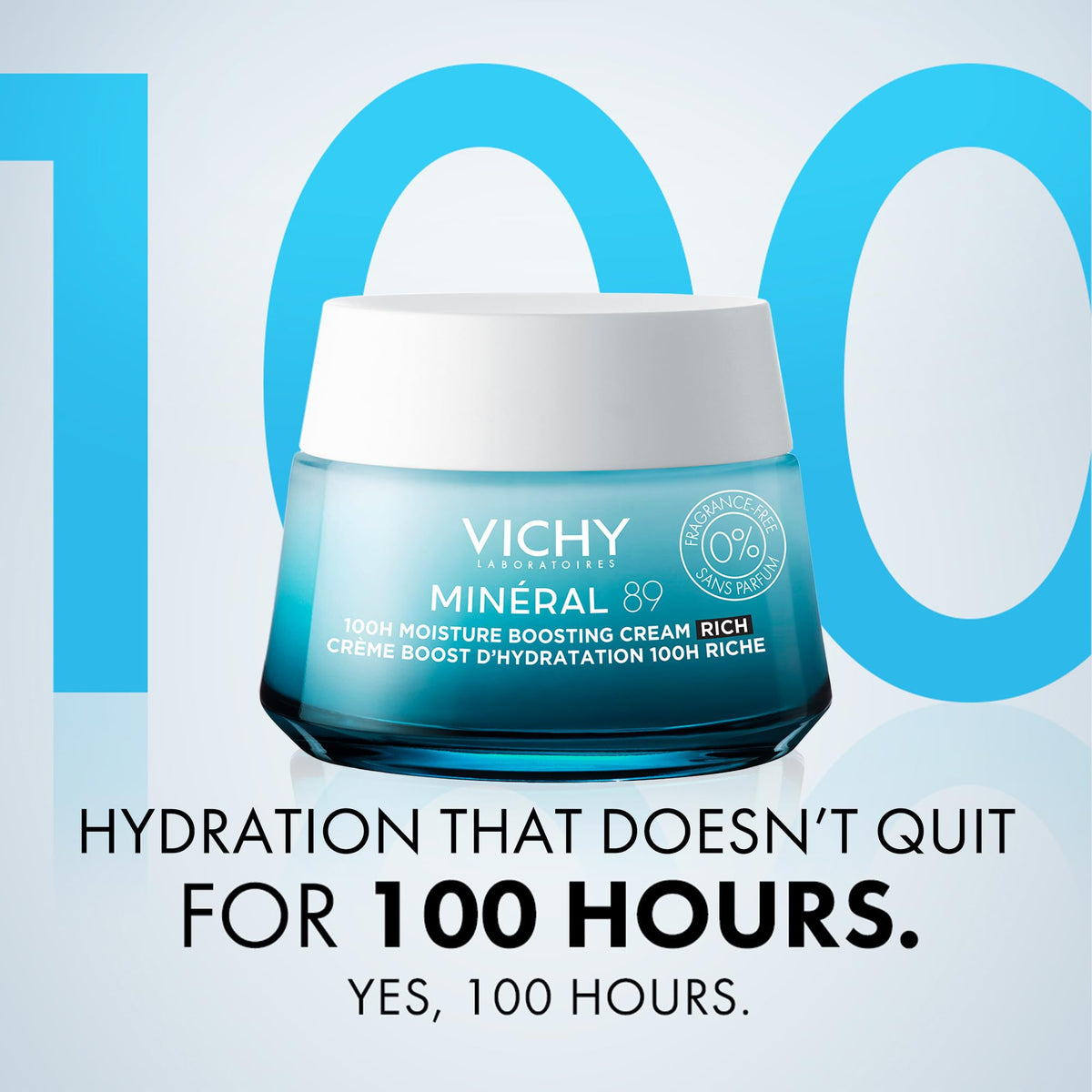 VICHY close-up texture demonstrating rich cream absorbing for deep moisture