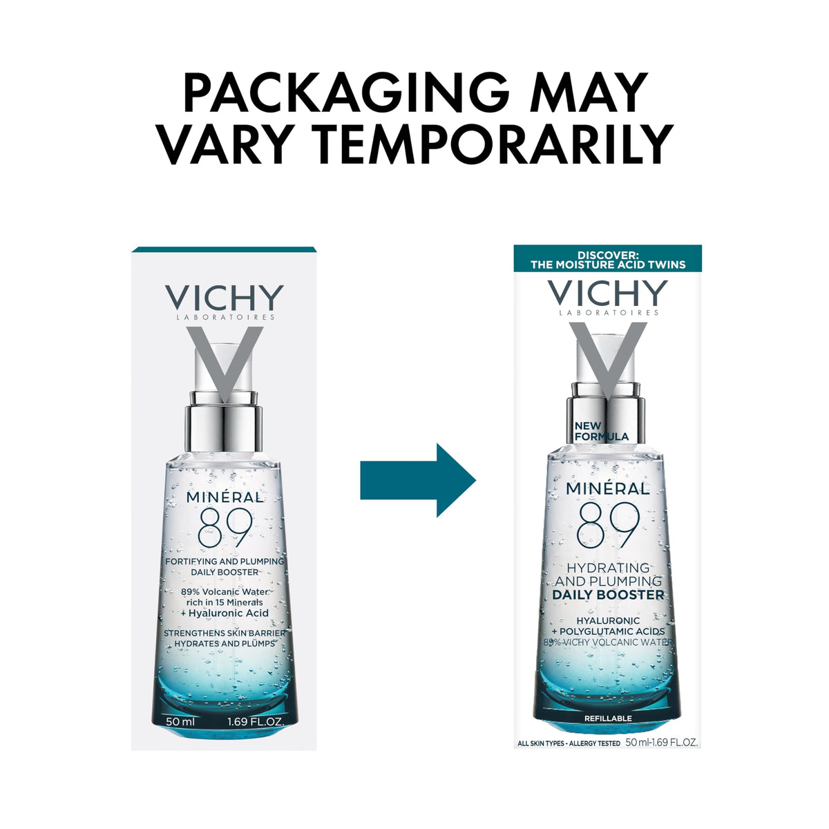 VICHY Minéral 89 serum application on face showing hydration layering and smooth finish