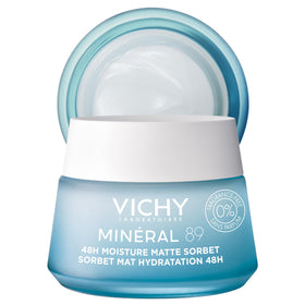 VICHY Minéral 89 sorbet front packaging showing jar and label for quick recognition