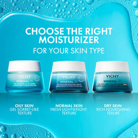 VICHY Minéral 89 sorbet on bathroom counter in lifestyle shot conveying daily ritual