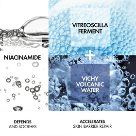VICHY milky serum texture close-up showing fast-absorbing hydration