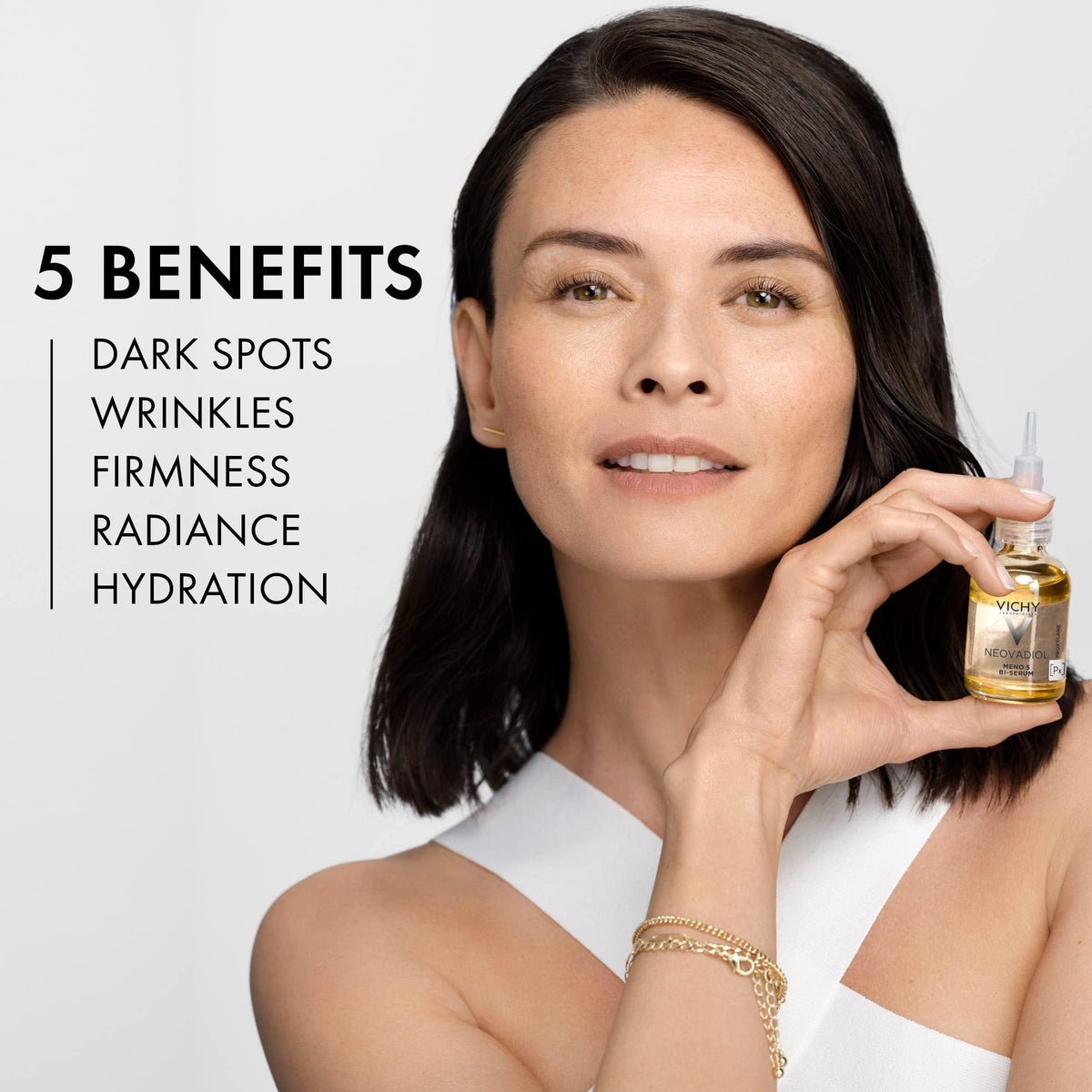 Vichy Neovadiol serum pipette dispensing product for precise application benefit