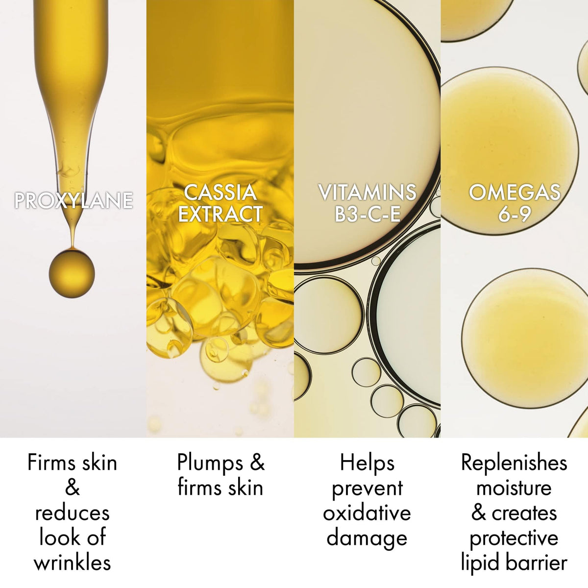 Vichy Neovadiol serum texture close up demonstrating lightweight absorbency