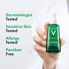 VICHY Normaderm bottle with Vichy volcanic water visual emphasizing mineral-rich formula
