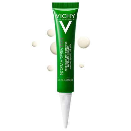 Vichy front packaging showing product name and compact design benefit: easy identification